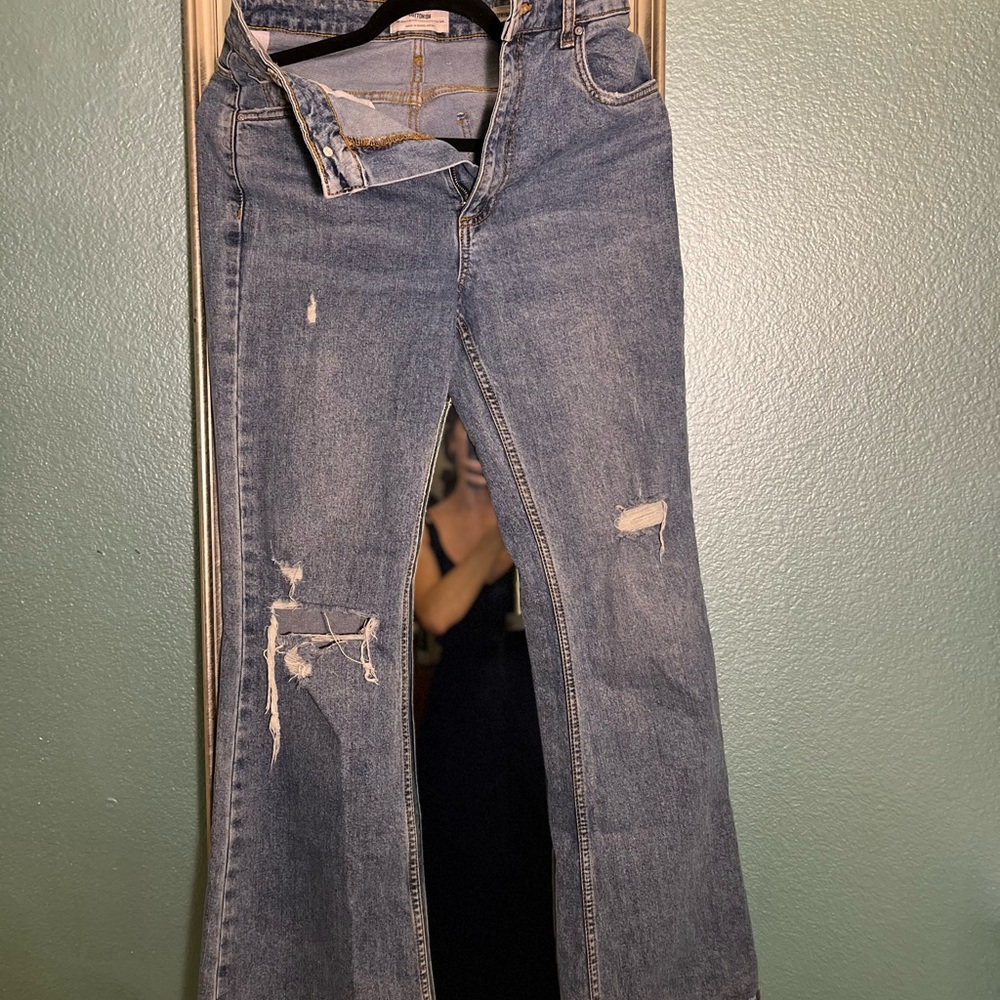 Women's Blue Distressed Jeans